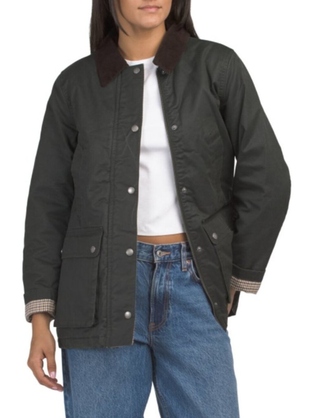 COLE HAAN Cotton Blend Barn Jacket